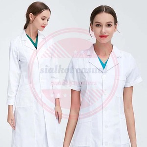 Blouse de laboratoire avec bouton Respirante Antistatique Unisex Uniformes de laboratoire personnalisables Blouse de médecin - Product Image 5