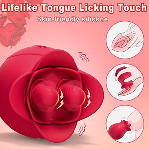 Vibrateur Romeo Rose avec fonction de léchage double langue pour femmes - Product Image 5