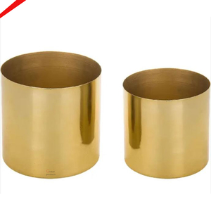 กระถางต้นไม้โลหะชุบทองสำหรับตกแต่งบ้านและสวน - Product Image 1