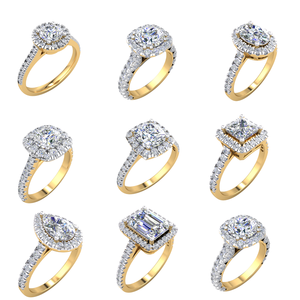 Anillo de diseño clásico de oro de 14 quilates para mujer con 1.36Cts VS Clarity Lab Grown Diamond EF Color Jewelry - Product Image 2