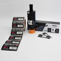 Rollo de Etiquetas de Cartucho de Tinta Impermeables Personalizadas, Impresión CMYK, Adhesivo, Logotipo Privado, Se Acepta OEM
