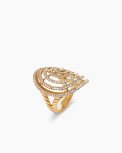 Anillo de compromiso para mujer Calidad fina 18K Chapado en oro rosa Diamantes blancos Corte 14K Material de oro Hecho principalmente Ajuste de incrustaciones de aleación - Product Image 4