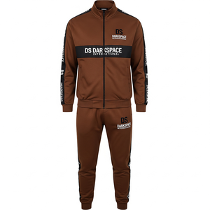 Ensemble de survêtement décontracté pour homme en polaire de polyester, personnalisable avec logo, coupe ample, col montant, 100 % coton, nouveauté hiver, vente en gros - Product Image 5