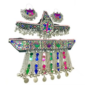 Conjunto de collar de diseño único para mujer con caja de embalaje personalizada, precio al por mayor, conjuntos de joyería afgana a granel para bodas y eventos - Product Image 1