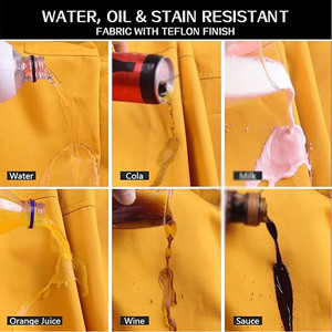 ผ้ากันเปื้อนผ้าฝ้ายสีเหลืองสำหรับใช้ในครัวผ้ากันเปื้อนสำหรับใส่ในครัวสำหรับผู้ชายผู้หญิง - Product Image 6