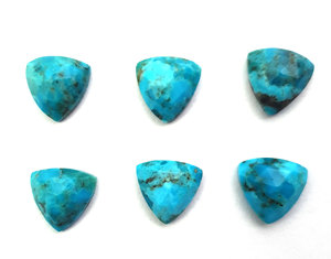 Turquesa Arizona Natural 12x12mm Trillón Rosecut 5,5mm Piedra preciosa gruesa 4,8 Cts Piedra suelta Calidad Bestseller Piedras preciosas sueltas - Product Image 2