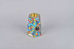 Luxury Mother Of Pearl Inlay Bakhoor Burner Geometric Hexagon Resin Handicraft Arabic Mabkhara For Oud <b>Incense</b> Home Decor Gift - Product Image 6