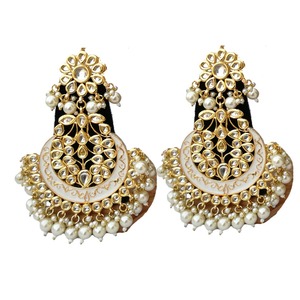 ต่างหูระย้าแบบชาติพันธุ์ ชุบทอง ฐานโลหะผสม ประดับคริสตัลและลูกปัดคริสตัล สำหรับงานแต่งงาน งานเลี้ยง และเครื่องประดับสำหรับผู้หญิง - Product Image 5