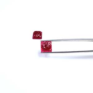 Rubis naturel de haute qualité de Bangkok, taillé en forme de fleur carrée, 21,56 carats, pierre précieuse de luxe, taille et couleur rose personnalisables - Product Image 5