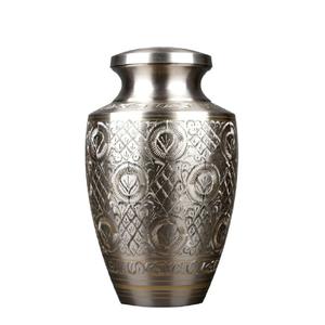 Urnes funéraires en laiton de haute qualité avec gravure complète étain et couleur rose urnes funéraires en métal fini pour cendres humaines - Product Image 2