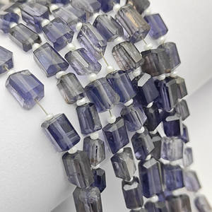 Increíbles pepitas de piedras preciosas de iolita natural, hebras de cuentas sueltas, hebras de cuentas de pepitas de piedra natal - Product Image 2