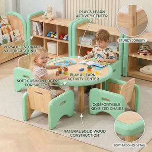 Mobilier Montessori Rembourré en Bois Massif pour Maternelle et Crèche – Ensemble Table et Chaises pour Enfants – Centre de Garde d'Enfants et Salle de Classe - Product Image 3