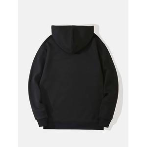 Precio al por mayor de 100% algodón de manga larga hombro pendiente cuello redondo impreso cómodo de talla grande Sudadera con capucha para hombre - Product Image 2