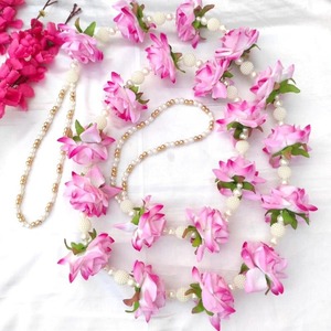 Gathbandhan personalizado | Gathbandhan de cuentas de rosas de terciopelo para ritual de boda hindú | Decoración de matrimonio con nudo Floral Dulha Dulhan - Product Image 2