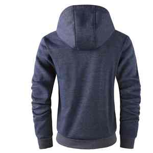 Sweat à capuche noir personnalisé avec fermeture éclair, uni, teinture unie, double fermeture éclair, surdimensionné, lourd, à fermeture éclair - Product Image 2