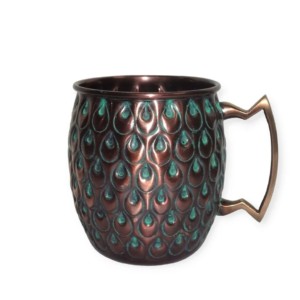Unique Design Hand Made Copper <b>Mug</b> <b>With</b> Brass <b>Handle</b> Pure Copper <b>Mug</b> Different Design Moscow Mule Copper <b>Mug</b> - Product Image 2