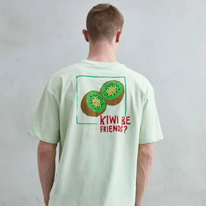 T-shirt da uomo a vestibilità regolare verde chiaro 100% cotone - Stampa floreale a maniche corte anti-pilling 240 grammi stile casual divertente con motivo a filigrana - Product Image 1