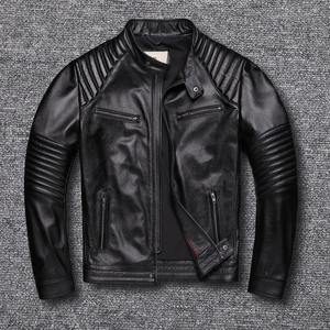 Veste en cuir grande taille de haute qualité pour hommes, vêtements d'extérieur coupe-vent, fermeture à glissière, vêtements de course automobile respirants - Product Image 6