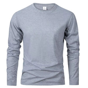 T-shirts à manches longues pour hommes T-shirts décontractés à col rond évacuant l'humidité Hauts pour hommes T-shirts de sport confortables et polyvalents pour hommes - Product Image 1
