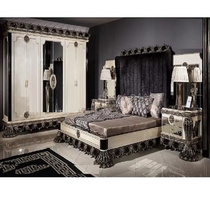 <b>Turkish</b> Metallic Finish <b>Bedroom</b> <b>Furniture</b> <b>Set</b> Majestic Finish <b>Bedroom</b> <b>Furniture</b> <b>Set</b> <b>Royal</b> Villa Hand Carved <b>Bedroom</b> <b>Furniture</b> - Product Image 1