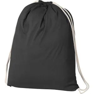 Sac de sport en coton tissé avec touche personnalisée - Sacs à cordon promotionnels - Product Image 6