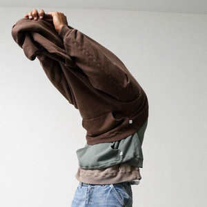 Personnalisé Blanc 500 Vintage Chauffage Gris Blanc Unisexe 100 Doux Français Terry Coton Boxy Baggy Sweat À Capuche Surdimensionné À Capuche - Product Image 5