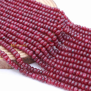 7 Layered Smooth Roundel Shape Natural Ruby Gemstone <b>Beads</b> Spiritual Gemstone Handmade Necklace Jewelry Wholesale - Product Image 2