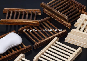 2025 VIETNAMESE BEST SELLING Eco-Friendly Bamboo Soap Dish Tray with Customized Logo for <b>Shower</b> <b>Storage</b> - Product Image 3