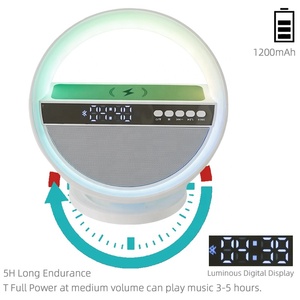 Cửa hàng trực tuyến Hoan Nghênh Bluetooth Loa LED đồng hồ báo thức di động nhanh chóng không dây sạc loa - Product Image 4