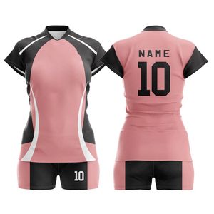 Conjunto de Uniforme de Voleibol para Mujer de Alto Rendimiento con Jersey Transpirable de Secado Rápido y Pantalones Cortos Elásticos para Equipos Escolares, Clubes y Partidos de Liga - Product Image 1