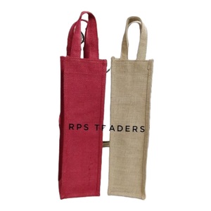 Sac 1 bouteille en jute bon marché - Product Image 3