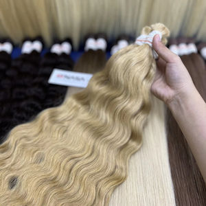 ผมต่อแบบมนุษย์100% เรมี่ผมตรงเรียบเนียนจากนาซ่าผมบลอนด์ทนต่อฝนและนุ่มเงางาม - Product Image 1