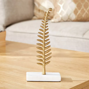 Metal Fern <b>Leaf</b> Sculpture Elegant Decorative Accent for Home and Office - Product Image 2