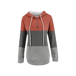 Venta caliente de las mujeres sudaderas con capucha logotipo bordado de manga larga en blanco de gran tamaño de impresión estilo de la calle de las mujeres con capucha - Product Image 2