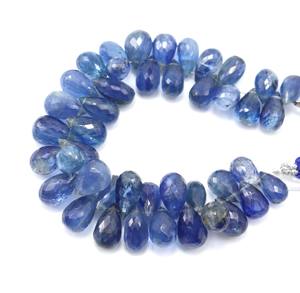 Cuentas de Cianita Azul Facetadas de Alta Calidad en Forma de Gota de 6 Pulgadas, Cuentas de Piedras Preciosas Naturales para la Fabricación de Joyas - Product Image 3
