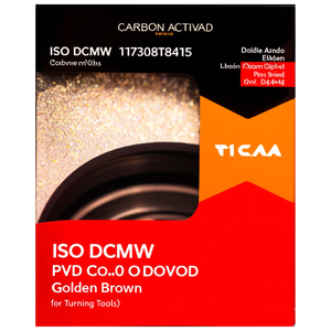 Insertos de Torneado Indexables ISO DCMW 11T308T8415 D.4.4mm con Recubrimiento PVD Marrón Dorado, Paquete de 10 para Herramientas de Torneado - Product Image 1