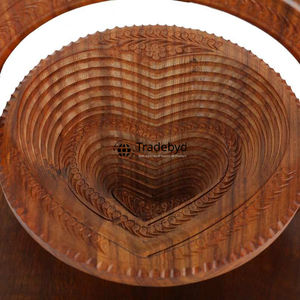 Panier à fruits secs en bois moderne, écologique, fait à la main, avec un design multifonctionnel pour les collations et les cadeaux de fête, Tradebyd - Product Image 5