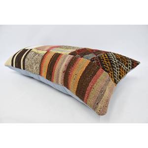 Red Striped Wool Patchwork Pillow 16x36 Inch Luxury Ethnic Cushion Woven Square <b>Vintage</b> Pattern for Living Room <b>Bedding</b> - Product Image 5