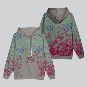 เสื้อฮู้ดสวมหัวแบบลำลองสำหรับผู้หญิงเสื้อสเวตเตอร์มีฮู้ดเปิดไหล่ทำจากผ้าไหมมีฮู้ดคอเสื้อสั้นปรับแต่งได้พิมพ์ลายทั้งหมด - Product Image 6