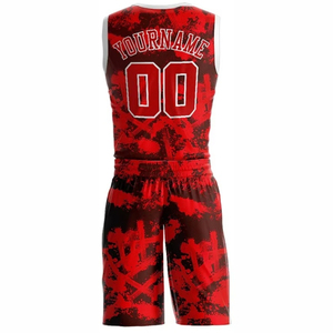 Uniforme de Baloncesto Transpirable Estampado de Talla Grande, Ligero, Profesional, para Partidos, con Tela Antibacteriana 100% Poliéster - Product Image 4