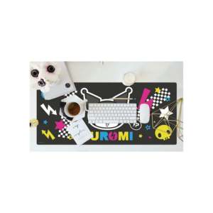 Tapis de bureau Kuromi XL, logo personnalisé imprimé, tapis de souris carré pour clavier, imperméable, chauffant, charge sans fil, tapis de souris de jeu 3 mm RGB - Product Image 1