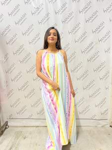 Robe longue de qualité supérieure pour femmes OEM couleur multicolore sans manches décontracté plus fabrication en gros digne de fête - Product Image 4