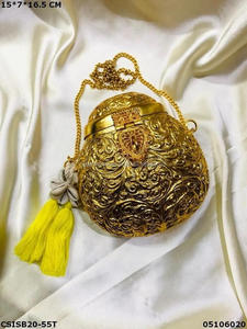 DESSINS ASSORTIS SAC/BOÎTE D'EMBRAYAGE EN MÉTAL LAITON pour le meilleur sac à main de soirée de mariage PAR ARTISANAT DE LUXE À BAS PRIX - Product Image 6