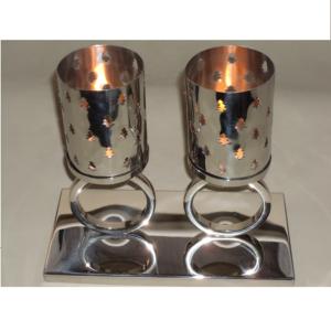 Centre de table artisanal en finition brillante pour la maison, les mariages, les fêtes, le salon, porte-bougie votif à prix abordable - Product Image 5