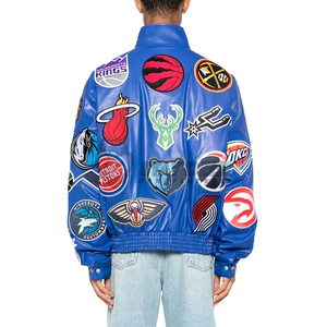 Veste universitaire personnalisée, streetwear, broderies, patchs, veste bomber en cuir, cuir tanné à la main, OEM/ODM - Product Image 4