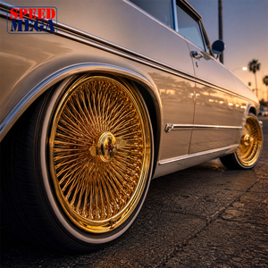 Rines de Lujo Estilo Dayton con 100 Radios, Chapados en Oro Rosa de 24K, Acabado Personalizado para Restauración de Autos Clásicos y Hot Rods - Product Image 5