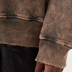 2025 coton polyester fait pullover bouffée impression sweats à capuche poids lourd épais bouffée impression sweats à capuche pour tenue décontractée avec Oem - Product Image 4