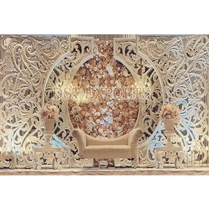 Elegant White Laser Cut Jali <b>Frames</b> for Modern Wedding Reception Parties Latest Stage <b>Backdrops</b> for Stylish Stages - Product Image 5
