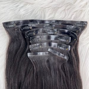 20 pouces sans couture Clip-in 100% Remy Extensions de cheveux cheveux vietnamiens de haute qualité en couleur naturelle - Product Image 3