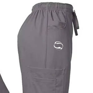 Conjuntos superiores médicos hombres mujeres Unisex cuello en V Spandex Hospital enfermería Scrub uniformes mujer Jogger Scrub Set - Product Image 6